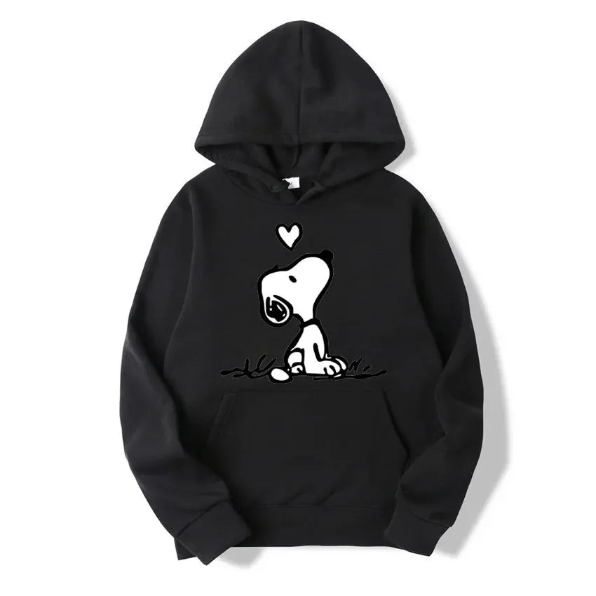 Cartoon Snoopy Hoodie – Women’s Casual Loose Fit Sweatshirt