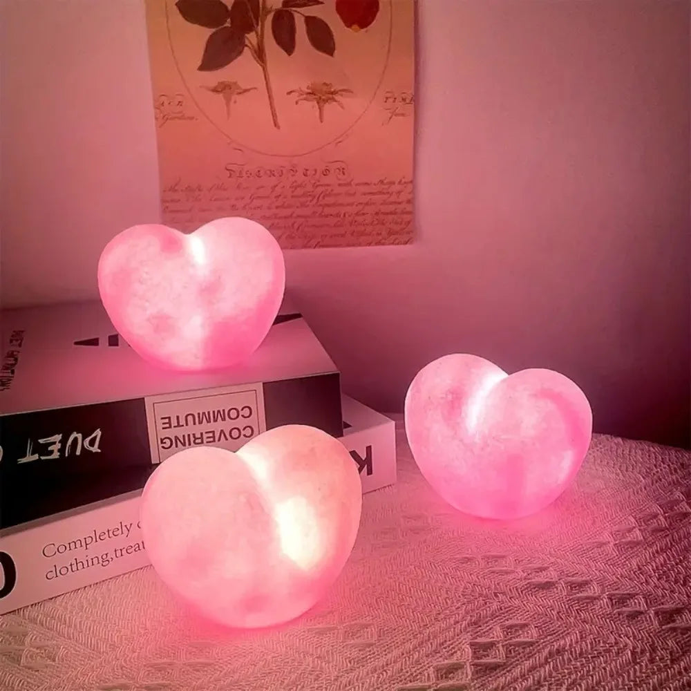 Romantic 3D Love-Heart Shaped LED Lamp – Ambient Light for Valentine's Day, Parties, and Table Decorations