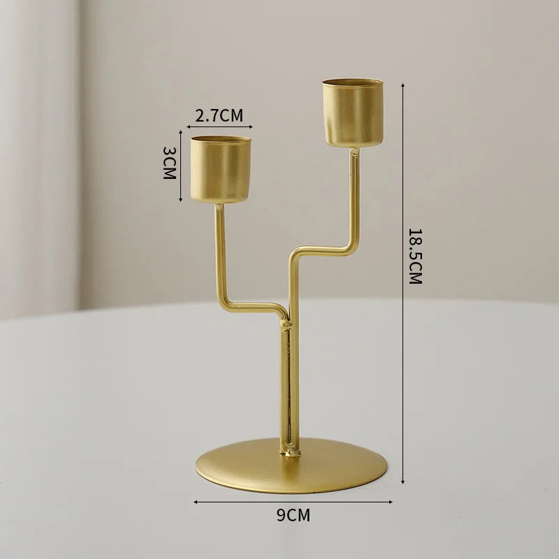 Simple Nordic Candlestick Ornament – Modern Candle Holder for Dining Room
