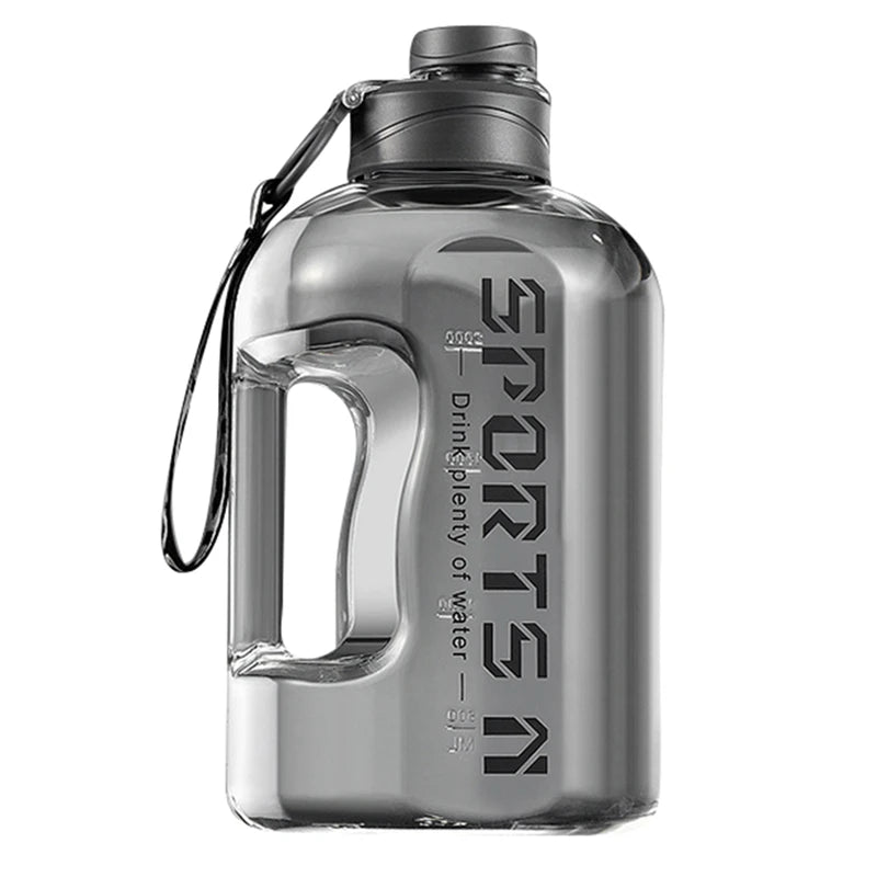 1.7L/2.7L Sports Water Bottle with Rope - Large Capacity Portable Fitness Water Kettle for Gym, Cycling, and Camping