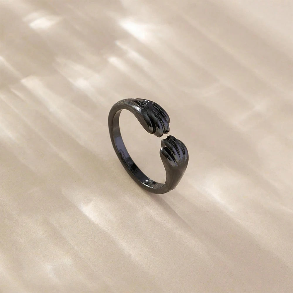 Cat and Puppy Paw Print Open Ring