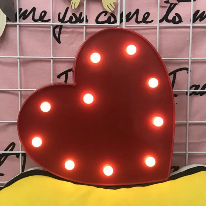 Valentine's Day Decorative Heart Letter LED Light – Romantic Wedding & Engagement Table Ornament