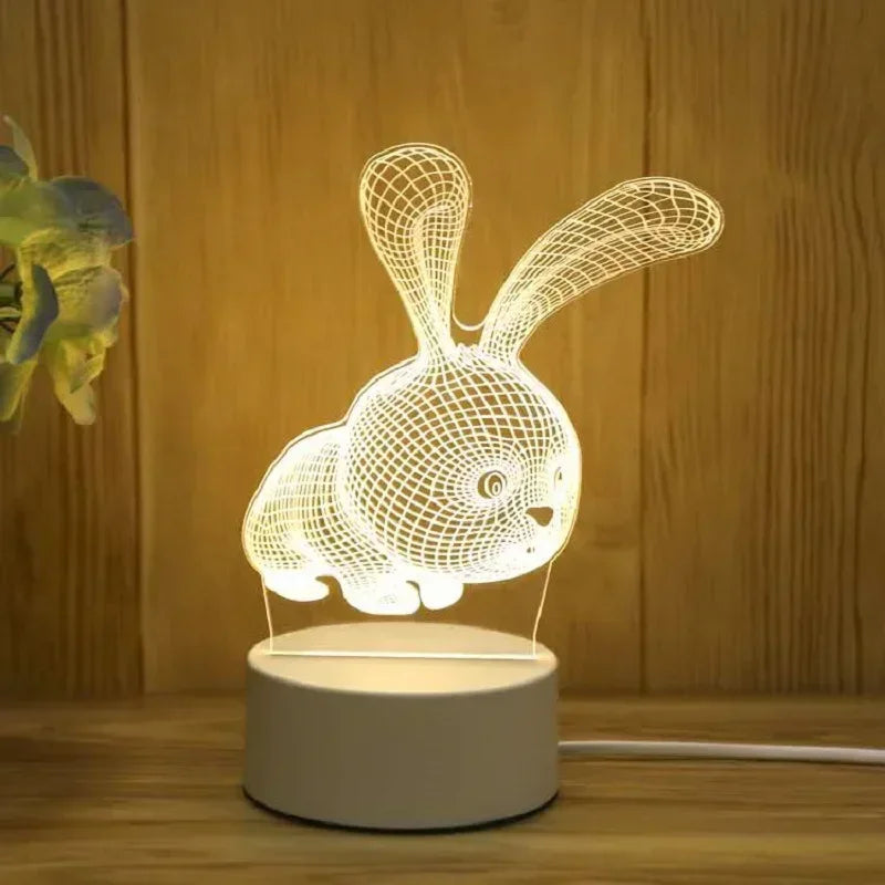 Romantic Love 3D Acrylic LED Lamp – Night Light for Home, Parties, and Valentine’s Day Decor