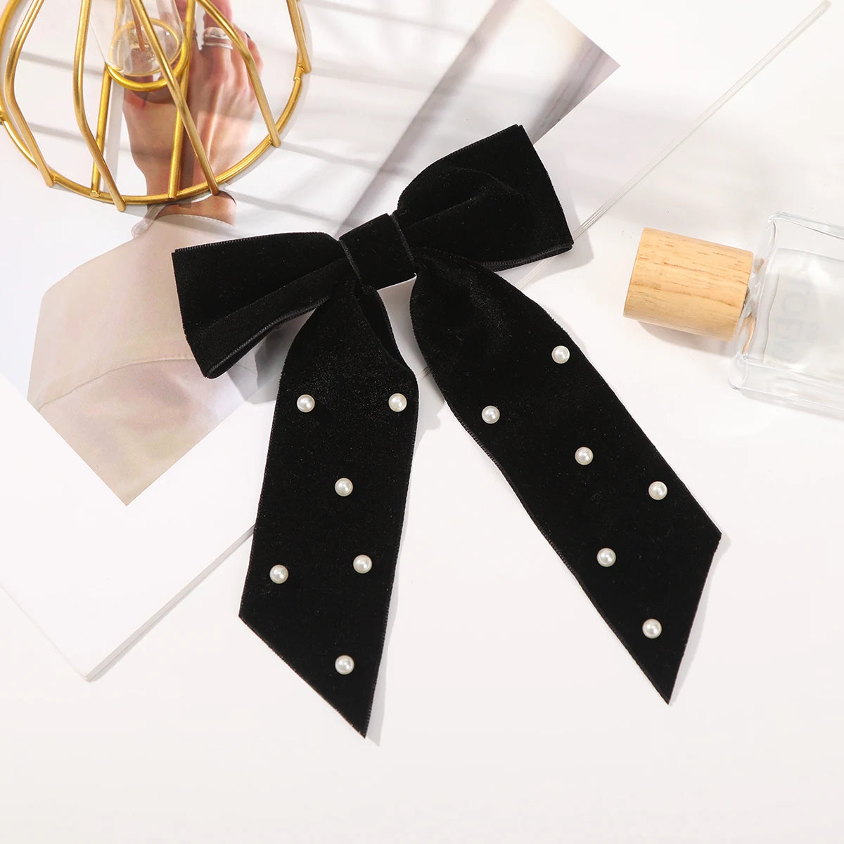 Velvet Bow Hair Clips – Elegant Barrettes for Women & Girls, Fashion Ribbon Hair Accessories