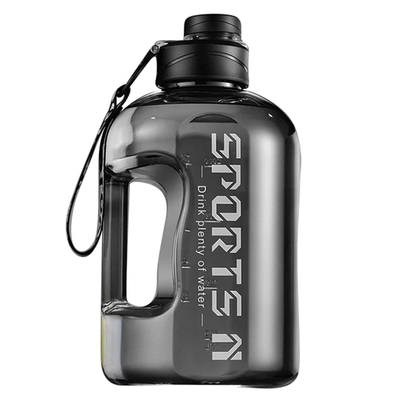1.7L/2.7L Sports Water Bottle with Rope - Large Capacity Portable Fitness Water Kettle for Gym, Cycling, and Camping
