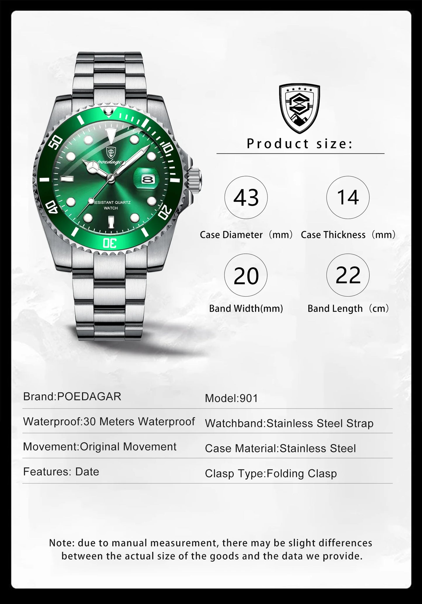 POEDAGAR Luxury Men Watch Casual Waterproof Luminous Date Men's Quartz Wristwatch High Quality Stainless Steel Man Watches Reloj