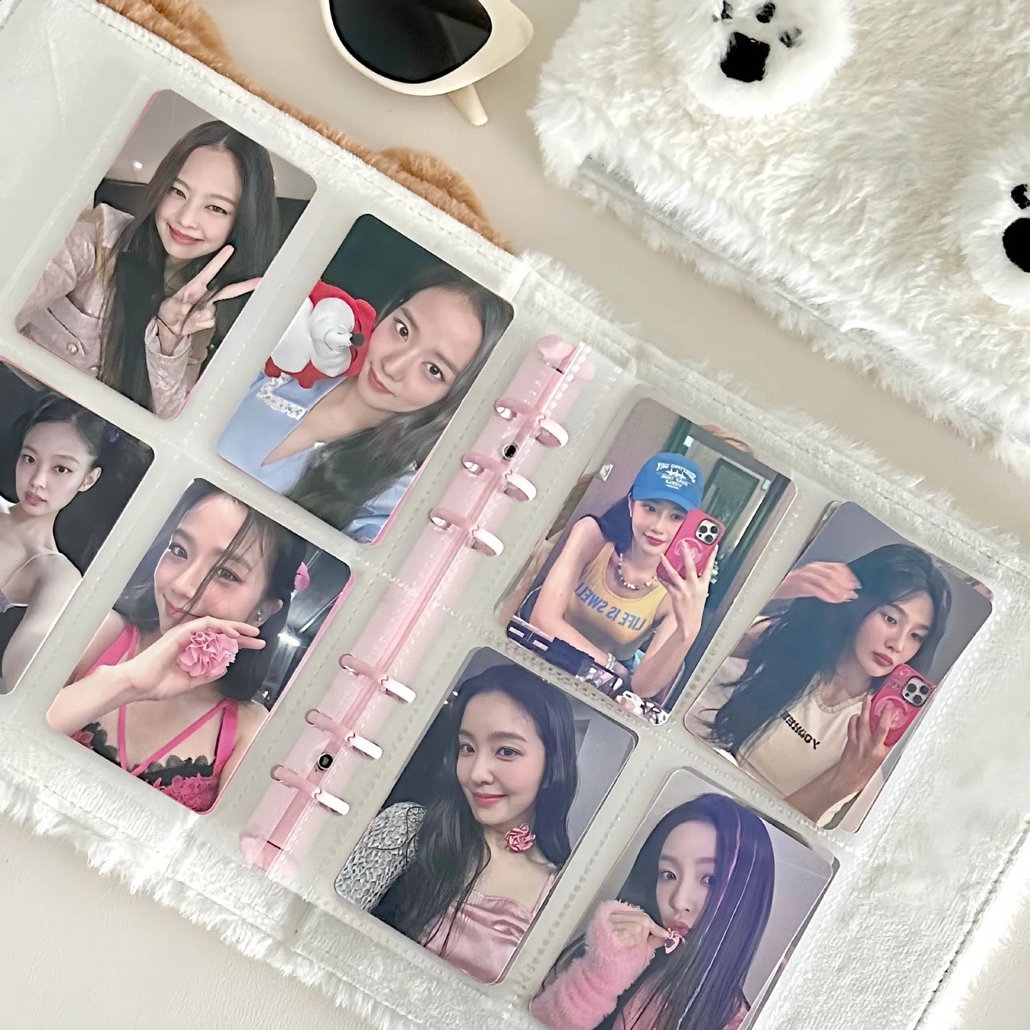 Cute A6 Binder Photo Album – Embroidery Bow Photocard Holder Book