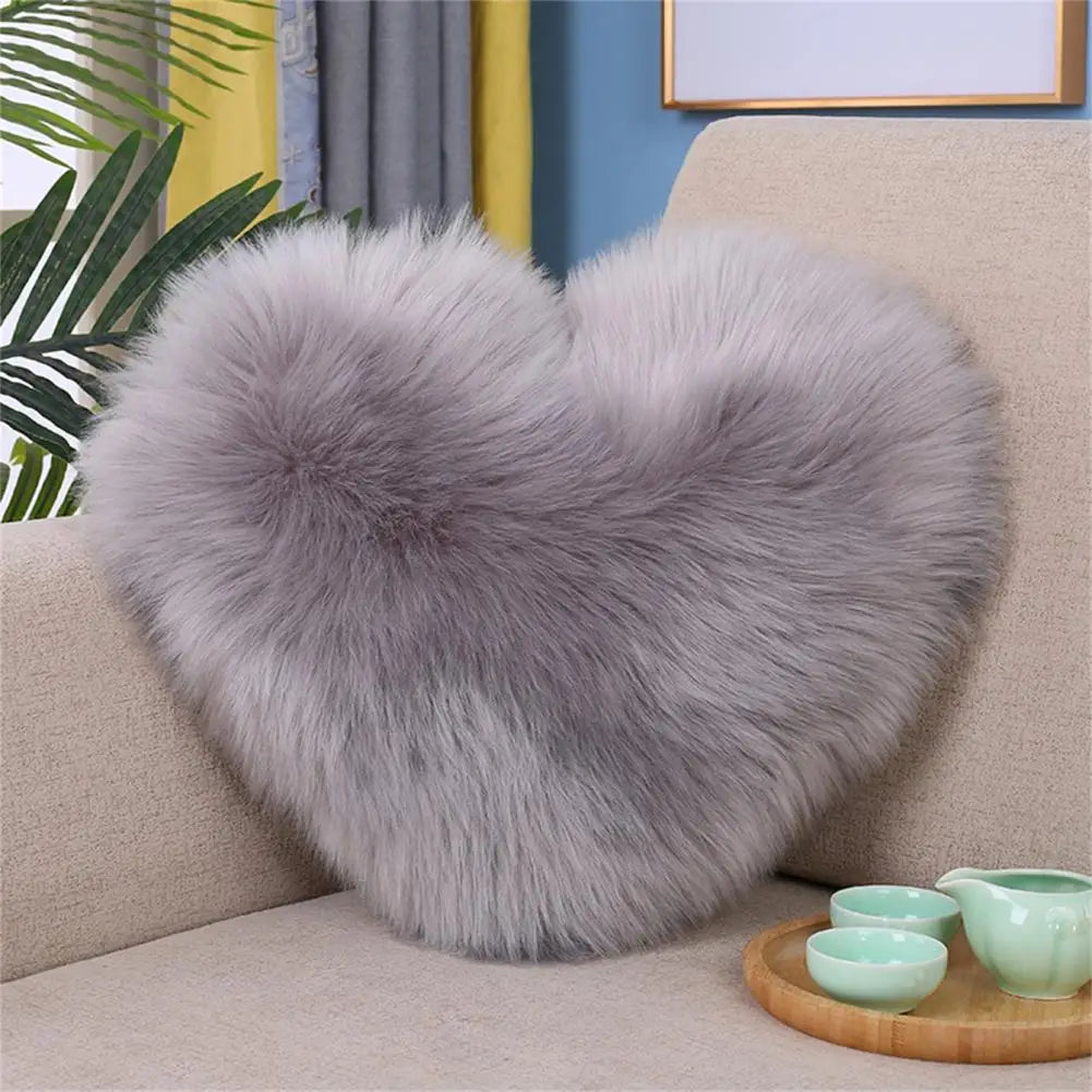 Heart-Shaped Decorative Pillow Cover – Soft, Reusable Cushion Cover with Invisible Zipper