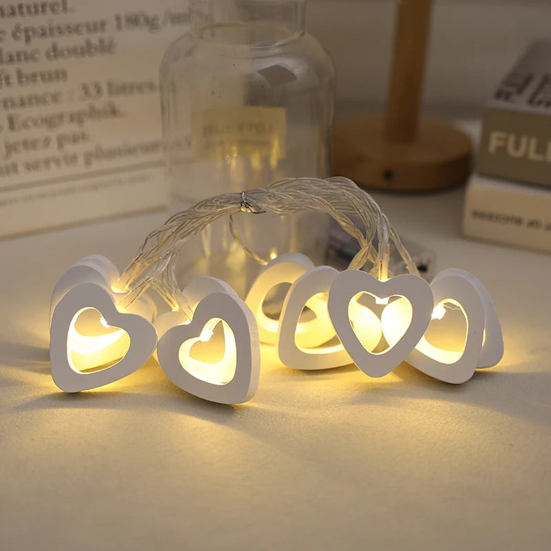 10 LED Love Heart String Lights Valentine's Day Decoration Garland Led Fairy Lights