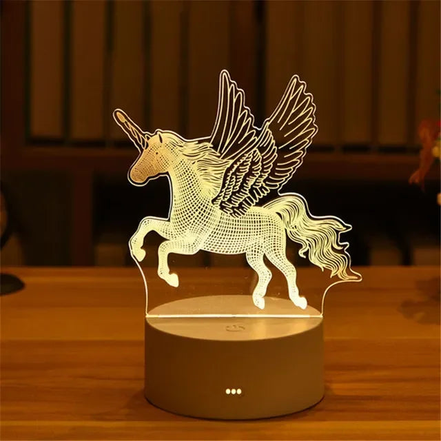 Romantic Love 3D Acrylic LED Lamp – Night Light for Home, Valentine’s Day Decor