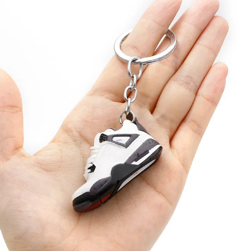 AJ4 3D Sneaker Keychain – Mini Shoe Pendant for Bags and Gifts for Kids