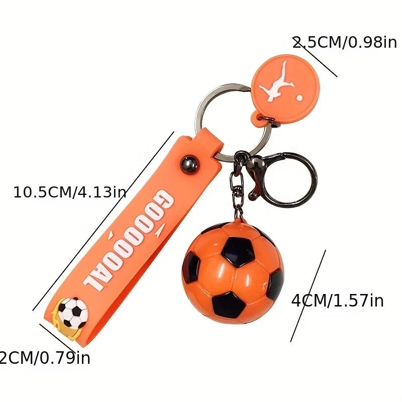Football Fan Keychain Pendant – Stylish Backpack and Car Accessory for Men and Women