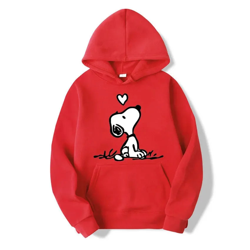 Cartoon Snoopy Hoodie – Women’s Casual Loose Fit Sweatshirt