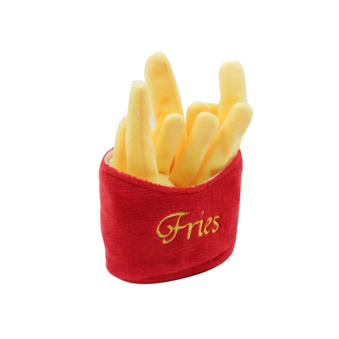 Plush Squeaky Dog Toys – Soft Chew-Resistant Ice Cream, Fries, and Hamburger Toys for Dogs