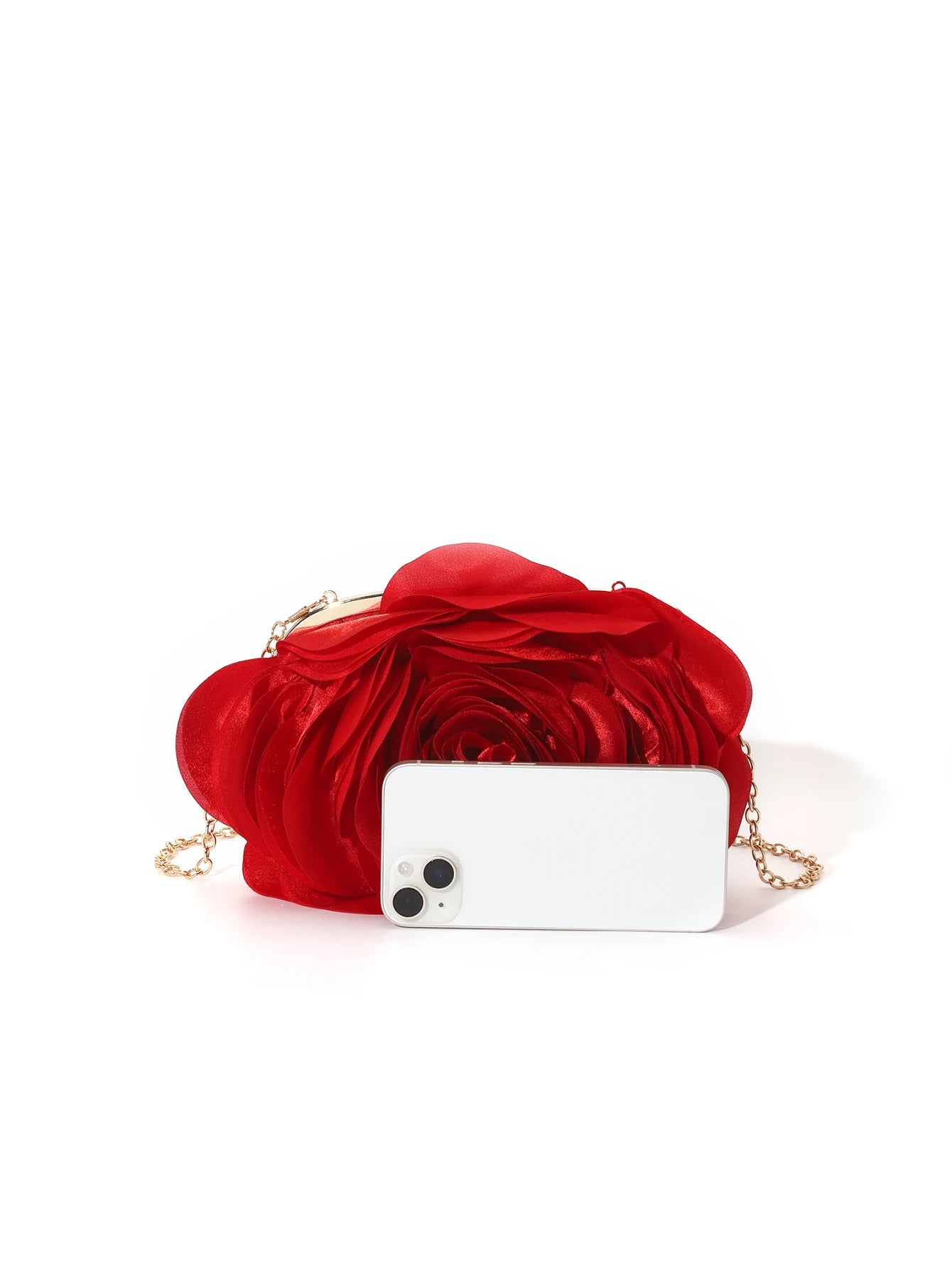 Vintage Rose Flower Evening Clutch – Bridal Floral Handbag for Weddings and Parties