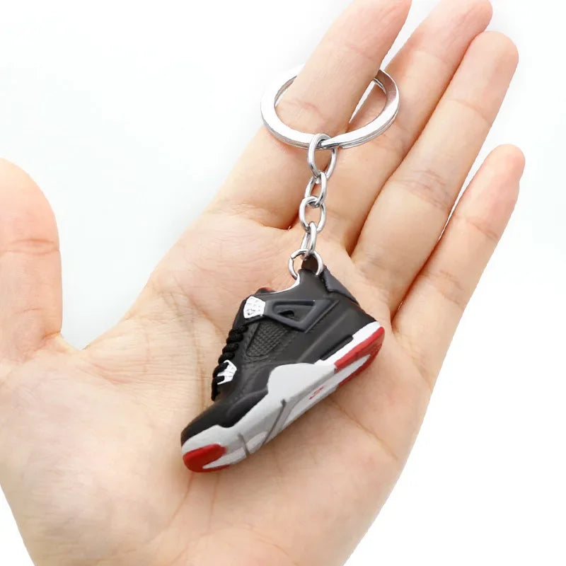 AJ4 3D Sneaker Keychain – Mini Shoe Pendant for Bags and Gifts for Kids