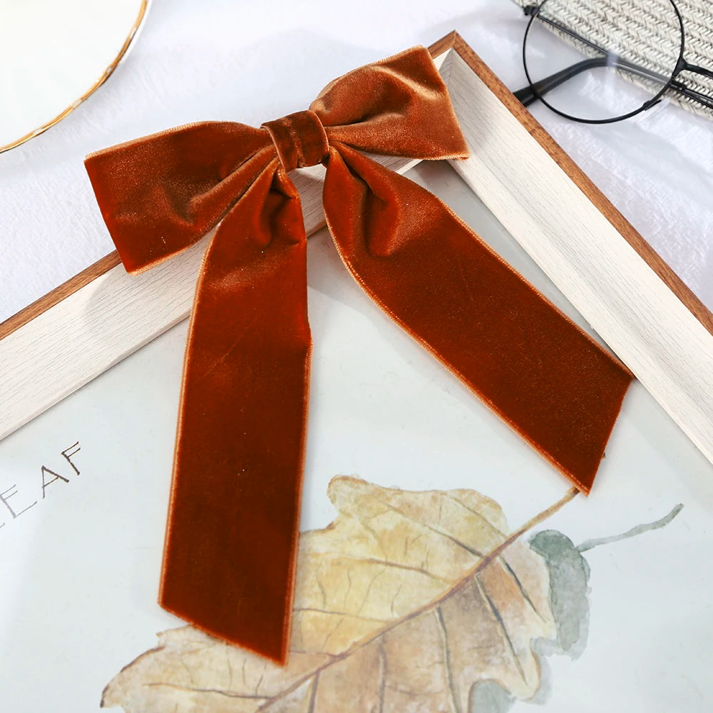 Velvet Bow Hair Clips – Elegant Barrettes for Women & Girls, Fashion Ribbon Hair Accessories