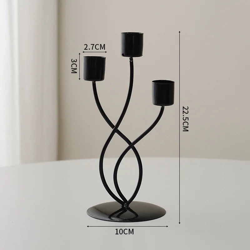 Simple Nordic Candlestick Ornament – Modern Candle Holder for Dining Room
