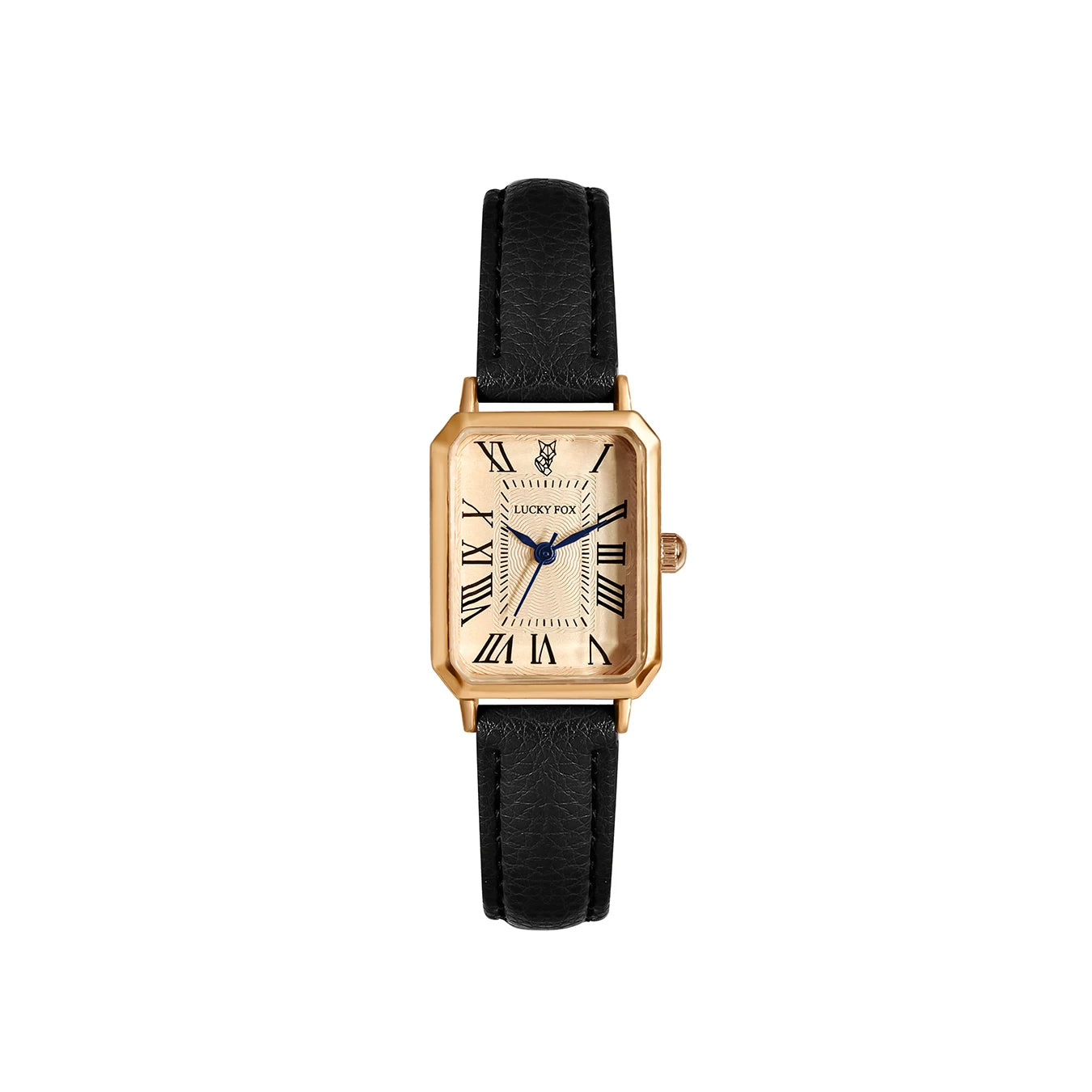 Retro Square Leather Strap Quartz Watch – Casual Roman Numeral Dial Wristwatch for Women