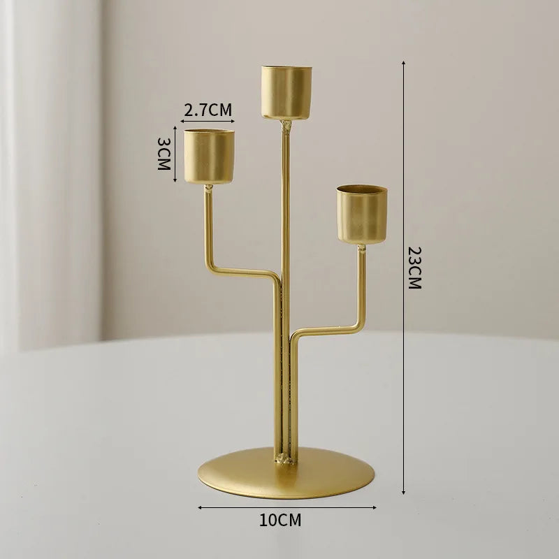 Simple Nordic Candlestick Ornament – Modern Candle Holder for Dining Room