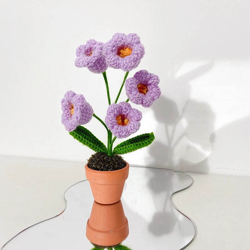 Hand-Knitted Sunflower Crochet Flower - Home Decoration