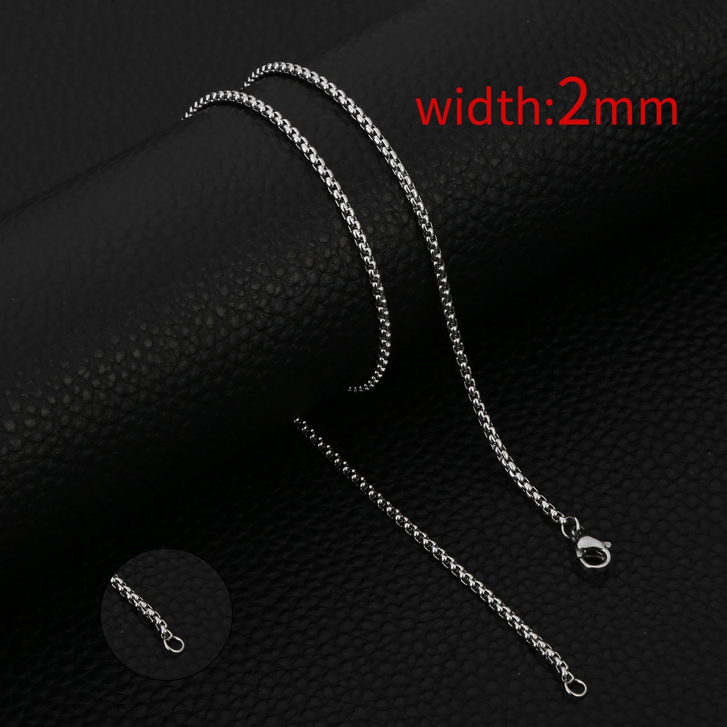 HIYEE Classic Rope Chain Necklace – Stainless Steel Figaro Cuban Chain for Men