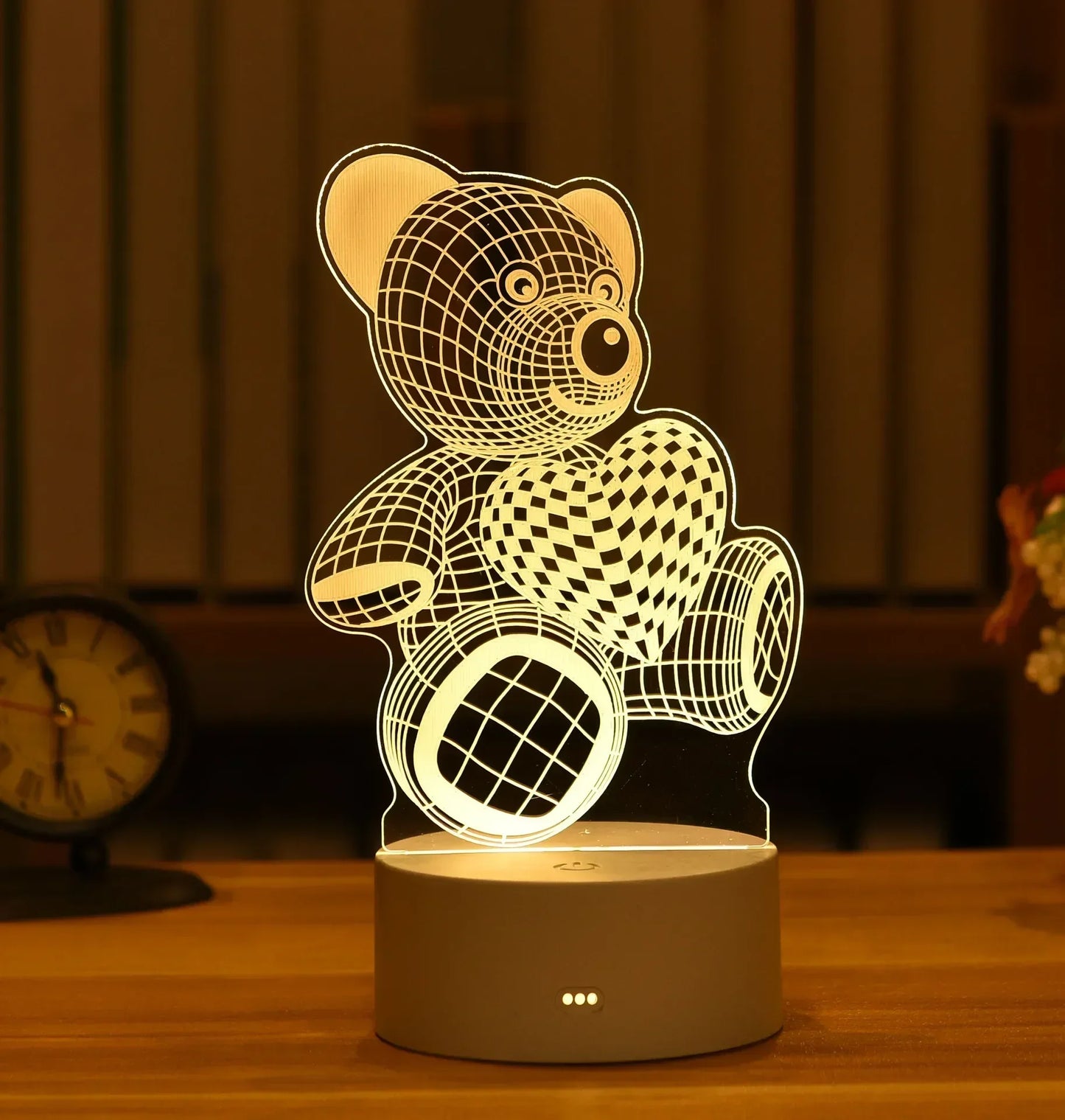 Romantic Love 3D Acrylic LED Lamp – Night Light for Home, Parties, and Valentine’s Day Decor