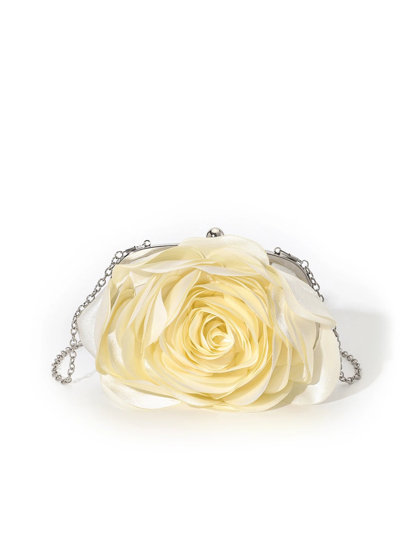 Vintage Rose Flower Evening Clutch – Bridal Floral Handbag for Weddings and Parties