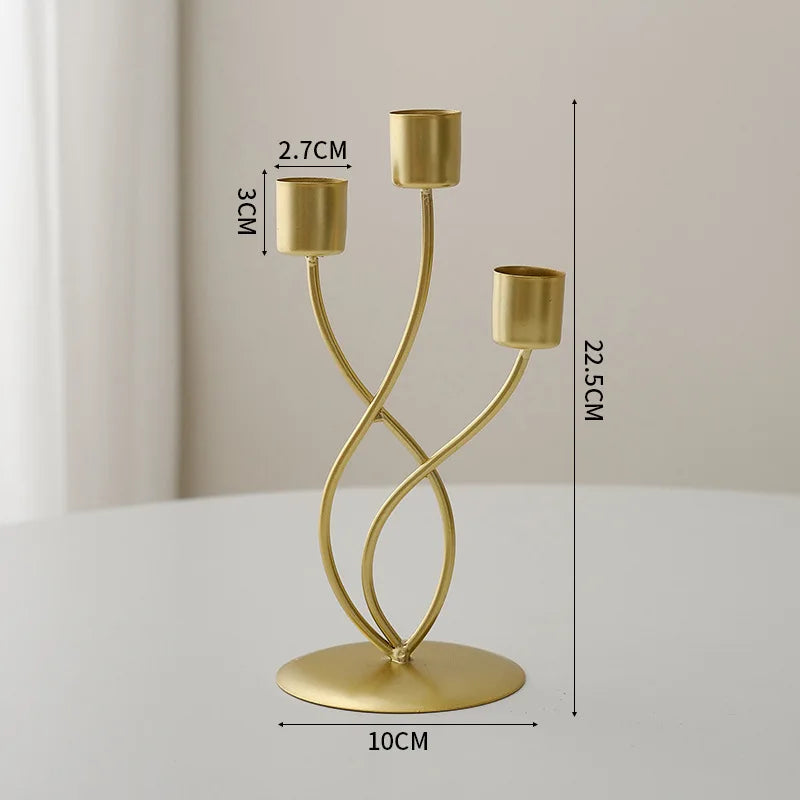Simple Nordic Candlestick Ornament – Modern Candle Holder for Dining Room