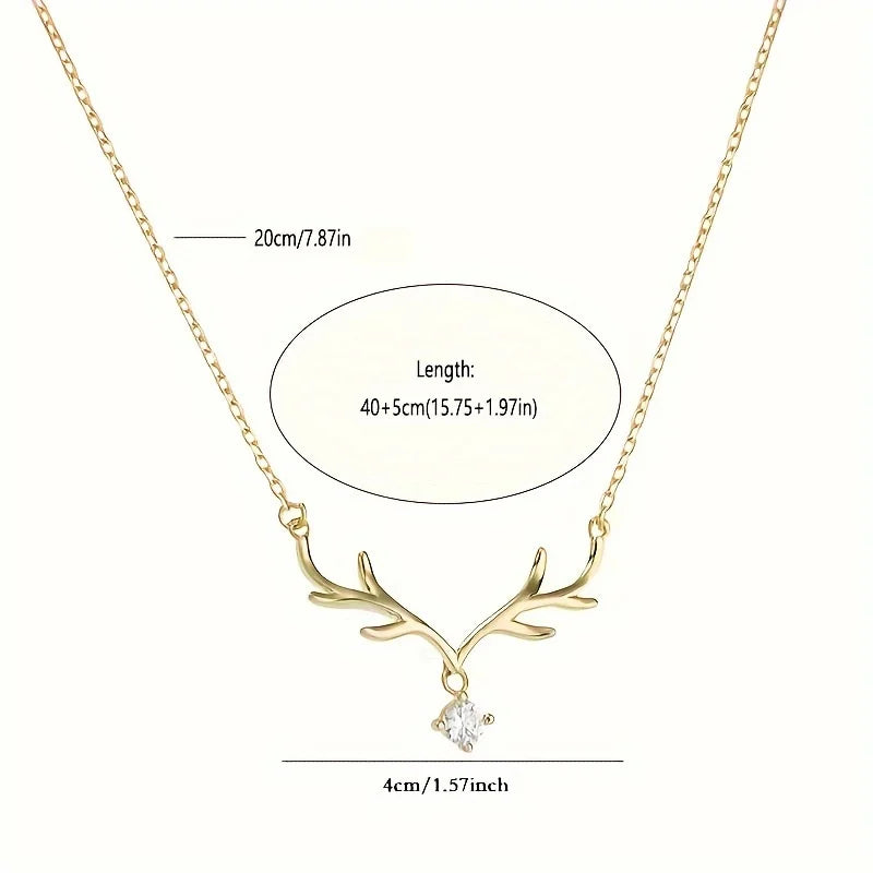 Gifted Antler Forest Deer Horn Necklace