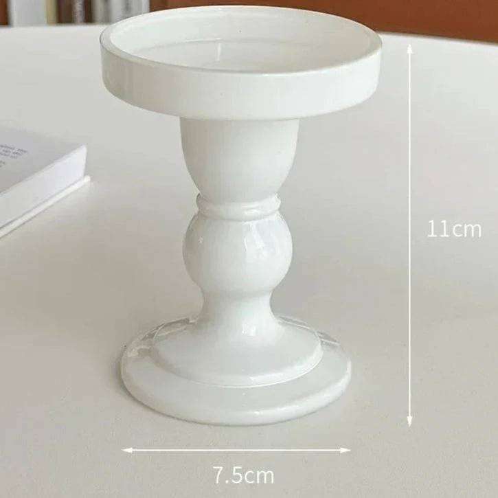 Retro Roman Column Glass Candle Holder – Elegant Aromatherapy and Home Decor Ornament