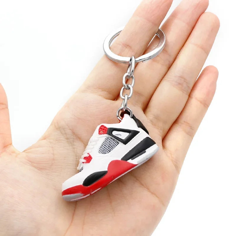 AJ4 3D Sneaker Keychain – Mini Shoe Pendant for Bags and Gifts for Kids
