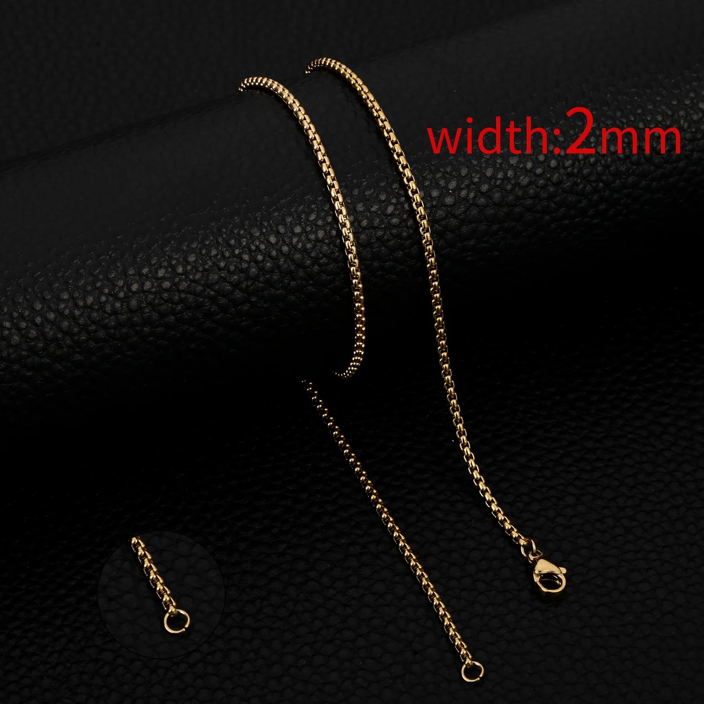 HIYEE Classic Rope Chain Necklace – Stainless Steel Figaro Cuban Chain for Men