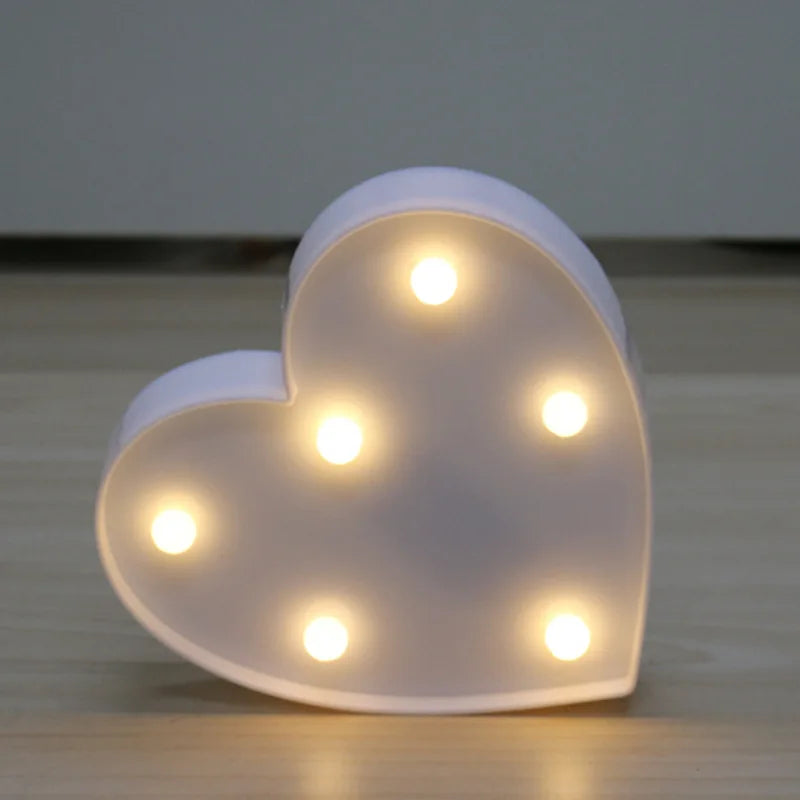 Valentine's Day Decorative Heart Letter LED Light – Romantic Wedding & Engagement Table Ornament