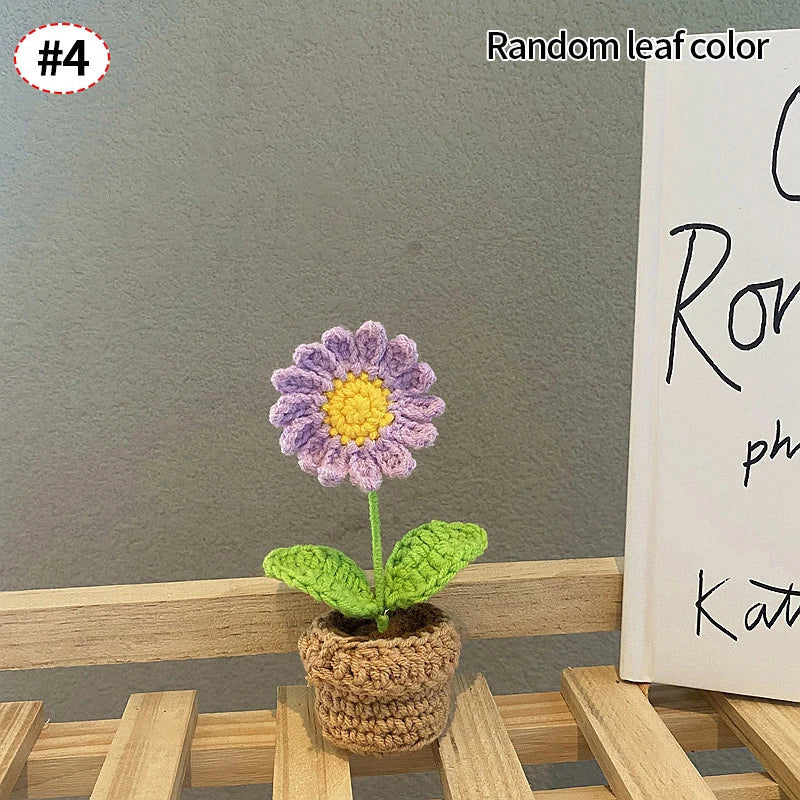Hand-Knitted Flower Bouquet Crochet Flower - Home Decoration