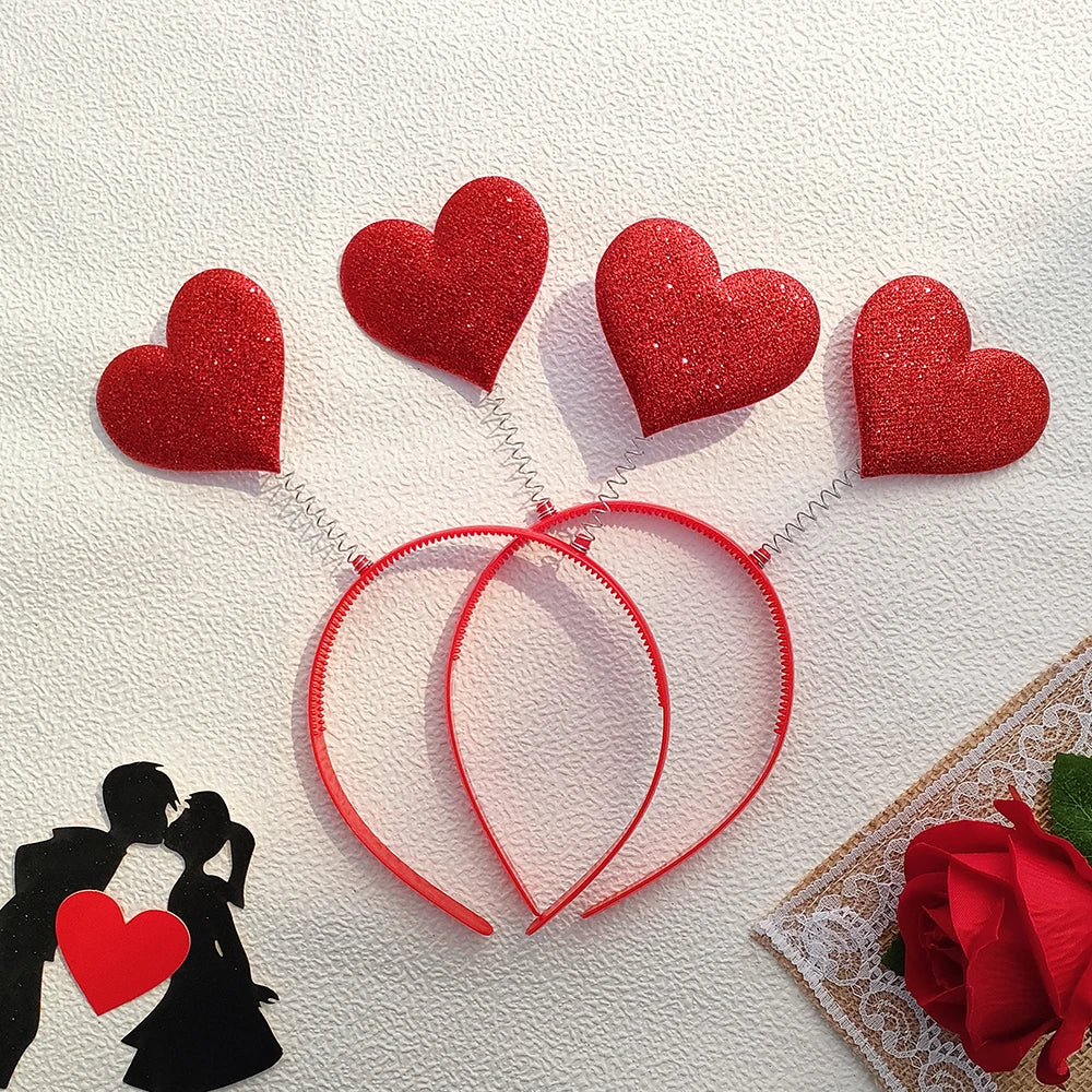 New Love Heart Shaped Glasses Headband Valentines Day Gifts Marrige Wedding Bachelor Party Decoration Hair Accessories