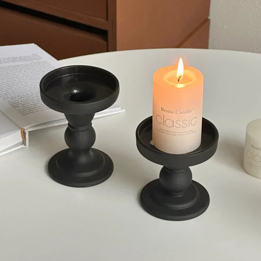 Retro Roman Column Glass Candle Holder – Elegant Aromatherapy and Home Decor Ornament