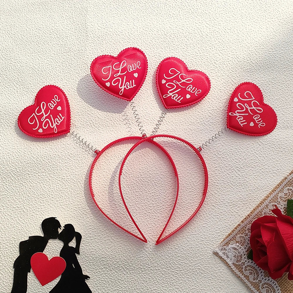 New Love Heart Shaped Glasses Headband Valentines Day Gifts Marrige Wedding Bachelor Party Decoration Hair Accessories