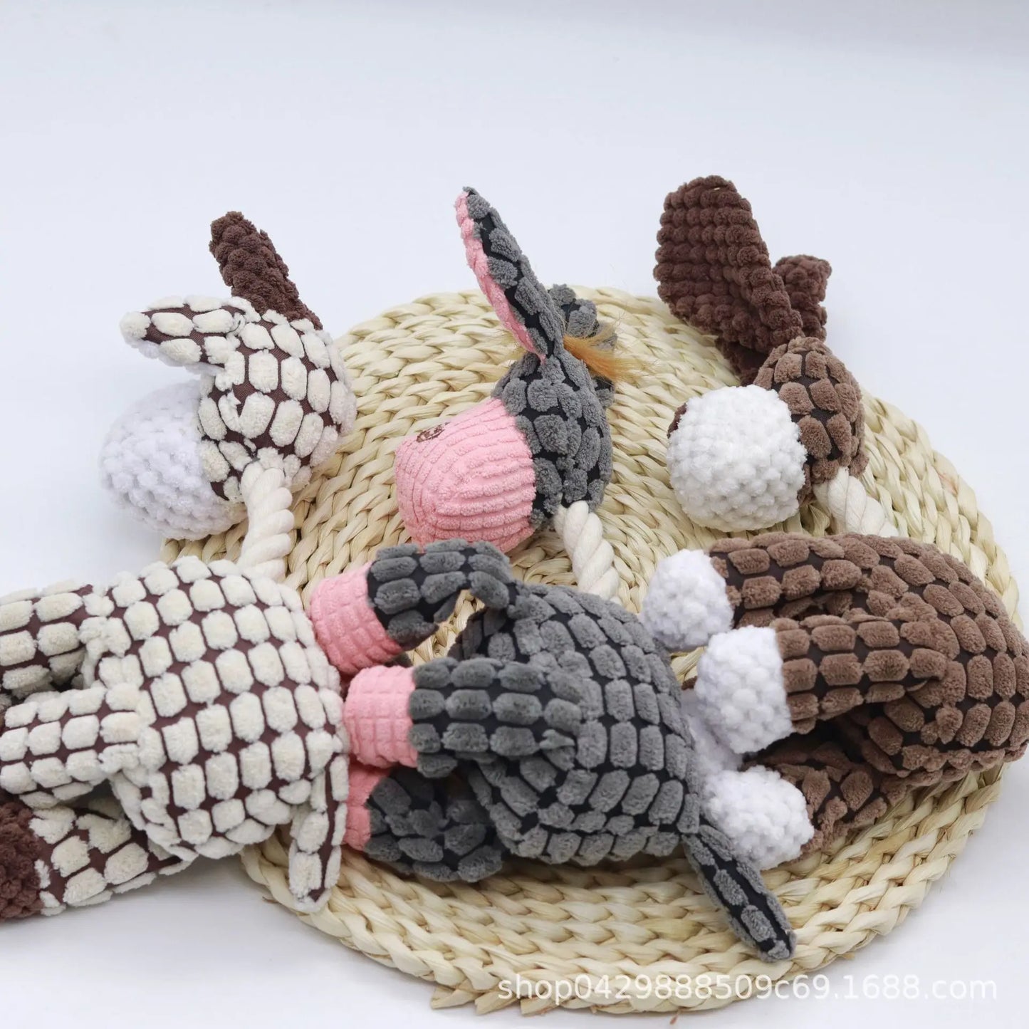 Donkey Dog Squeak Toy – Plush Cartoon Animal Sounding Toy for Small Dogs