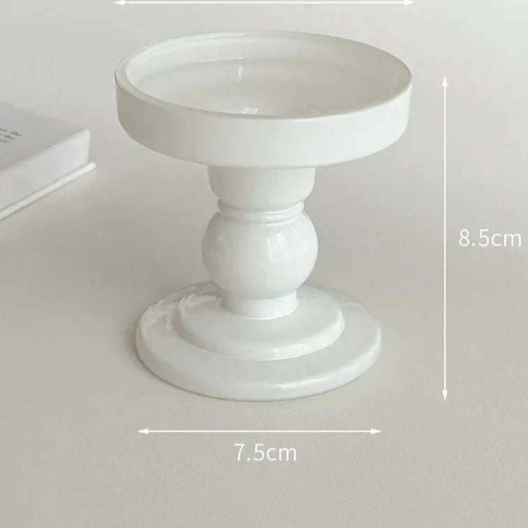 Retro Roman Column Glass Candle Holder – Elegant Aromatherapy and Home Decor Ornament