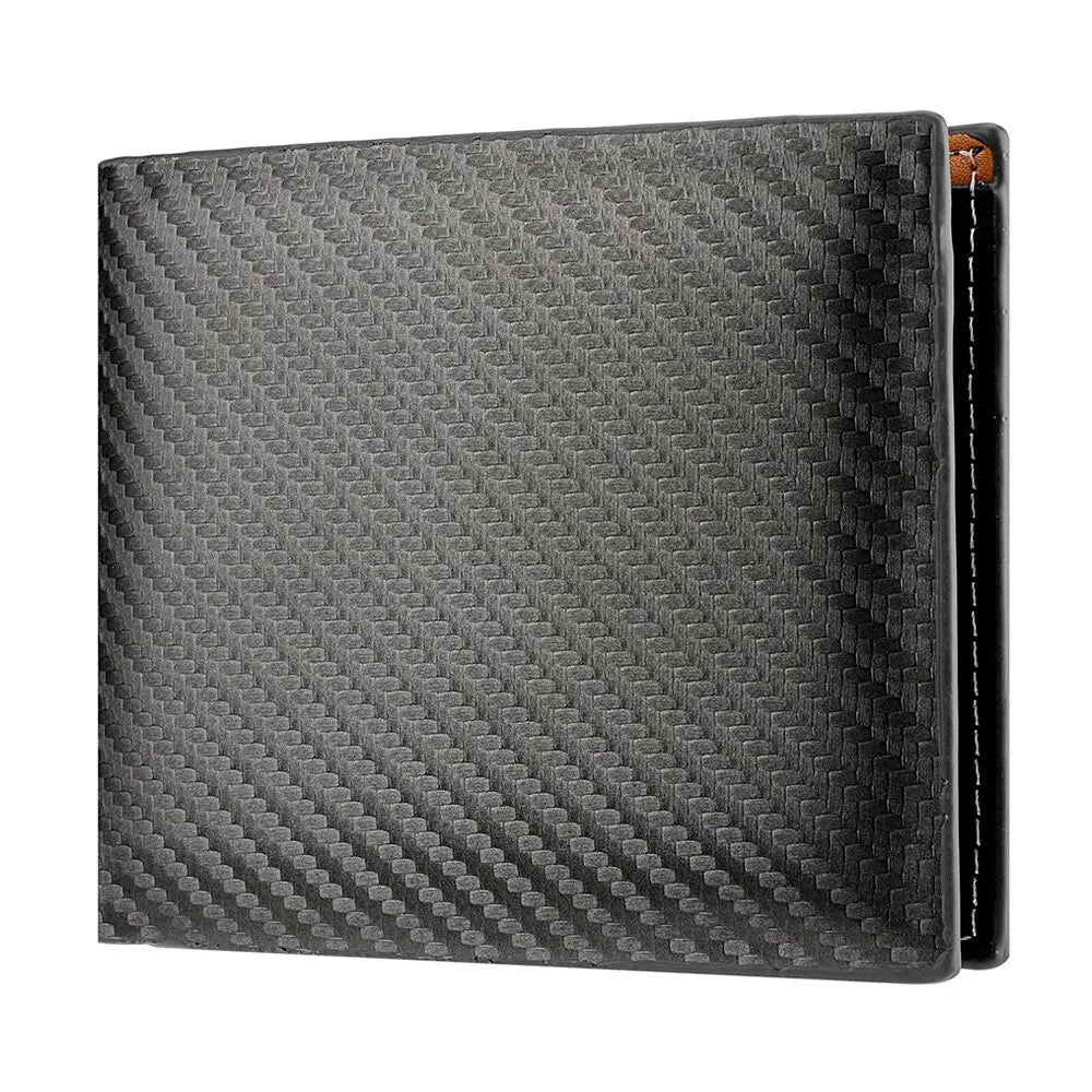 CarbonEdge Compact Wallet – Sleek Carbon Fiber Men’s Card Holder with Zipper and Photo Slot