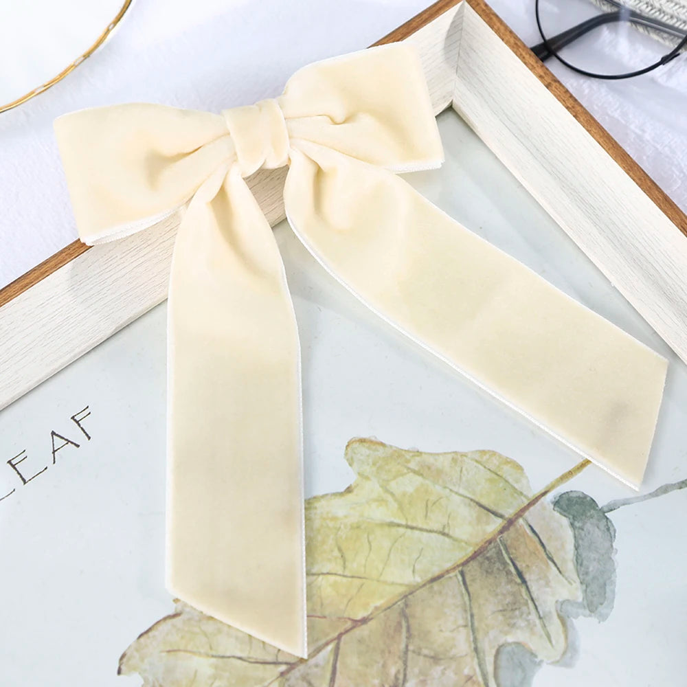 Velvet Bow Hair Clips – Elegant Barrettes for Women & Girls, Fashion Ribbon Hair Accessories