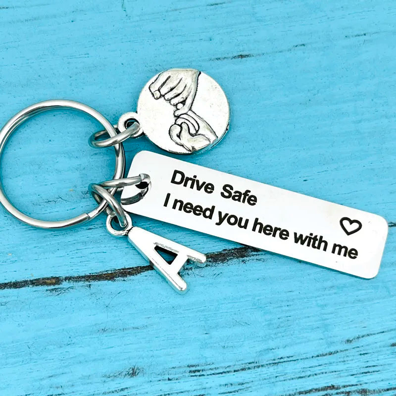 Drive Safe Keychain New Driver Keyring Boyfriend Gift Couple Gift for Girlfriend Husband Wife