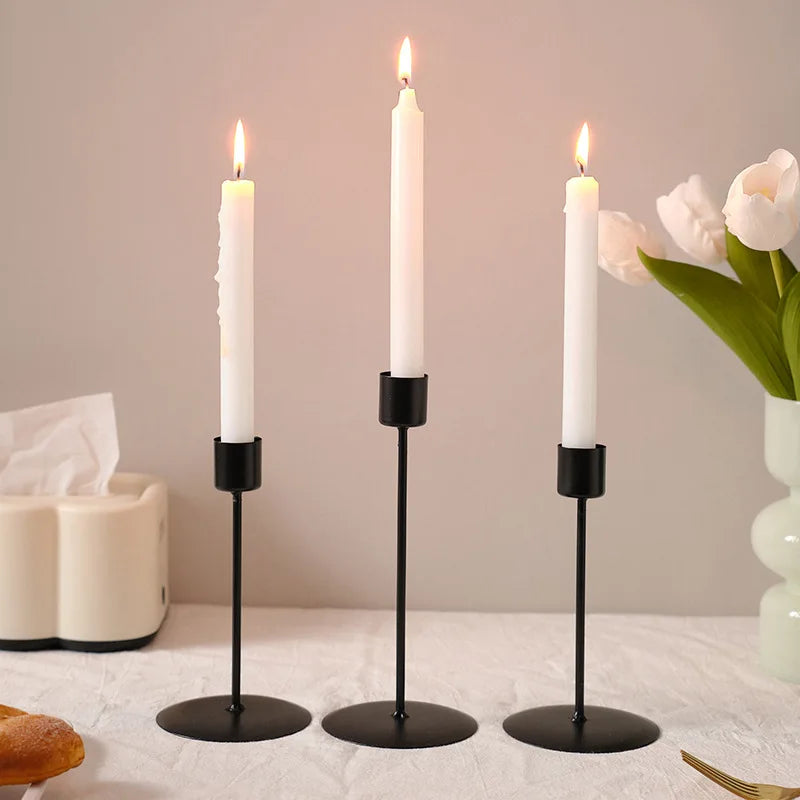 Simple Nordic Candlestick Ornament – Modern Candle Holder for Dining Room
