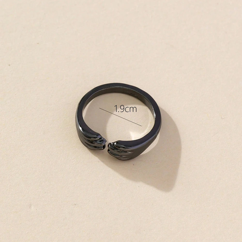Cat and Puppy Paw Print Open Ring