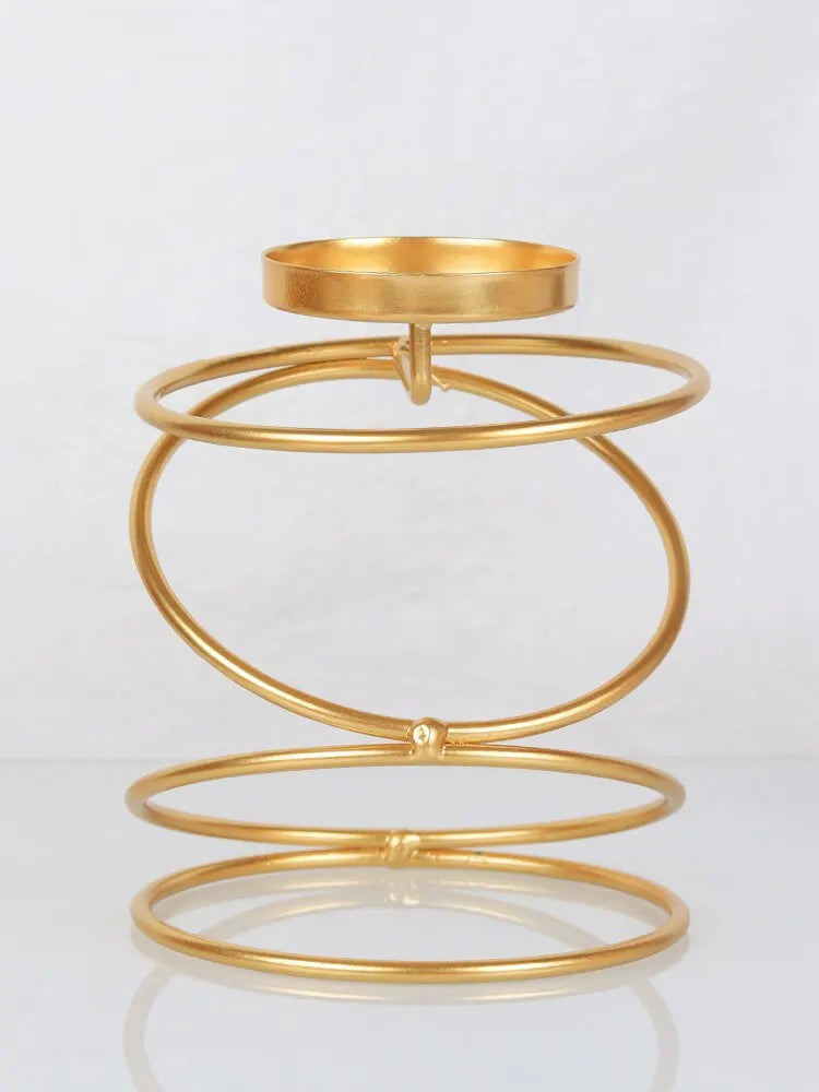 Luxury Golden Metal Candle Holders – Elegant Wedding and Home Decor Candlesticks