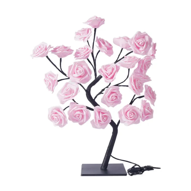 24 LED Rose Lamp – Decorative Rose Light Tree for Weddings, Mother’s Day, Valentine’s Day, and Gifts