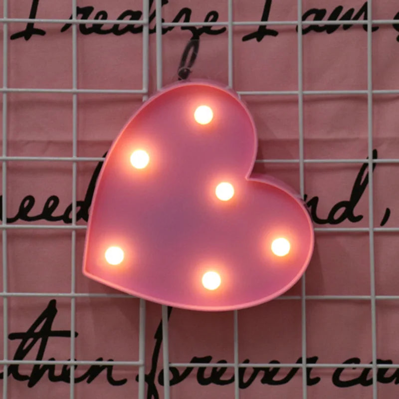 Valentine's Day Decorative Heart Letter LED Light – Romantic Wedding & Engagement Table Ornament