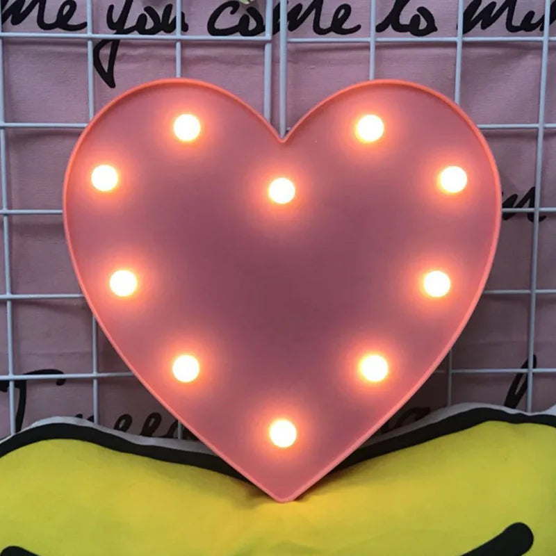 Valentine's Day Decorative Heart Letter LED Light – Romantic Wedding & Engagement Table Ornament