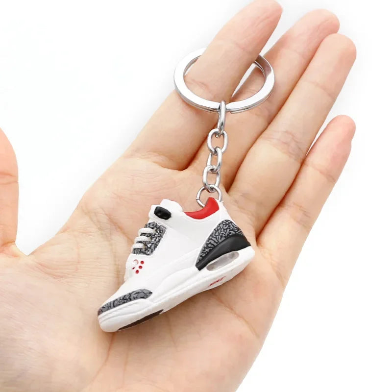 AJ4 3D Sneaker Keychain – Mini Shoe Pendant for Bags and Gifts for Kids
